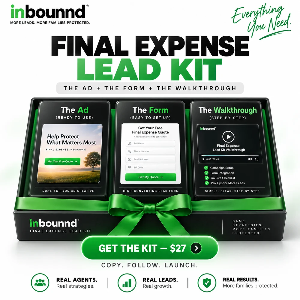 Final Expense Lead Kit bundle — The Ad, The Form, and The Walkthrough